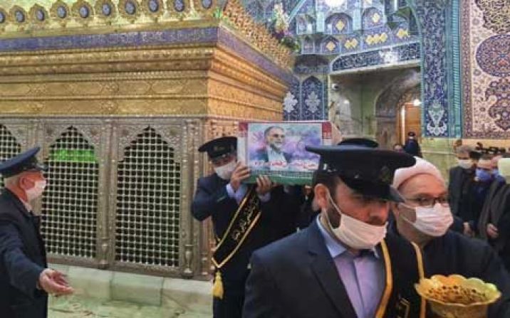 پیکر مطهر شهید فخری زاده در حرم حضرت معصومه (س)تشییع شد پیکر مطهر شهید فخری زاده در حرم حضرت معصومه (س)تشییع شد